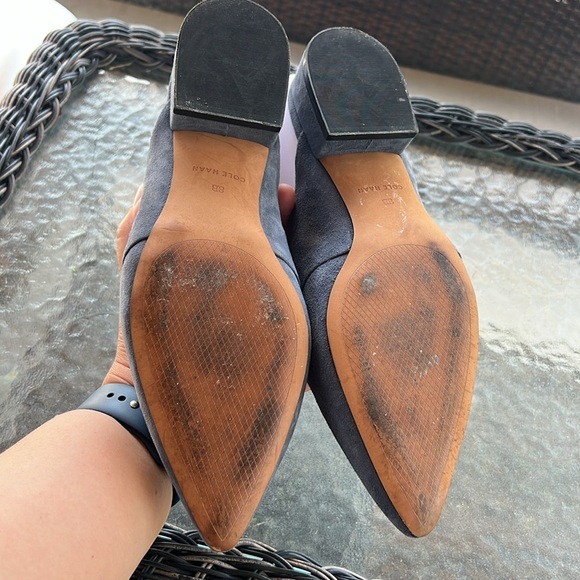 Cole Haan Marlee Mule Loafers Women’s Size 8 Gray Suede Pointed Toe Flats - Picture 4 of 8